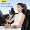 Baseus ComfortRide Series Car Cooling Lumbar Pillow Cluster - Black - Image 3