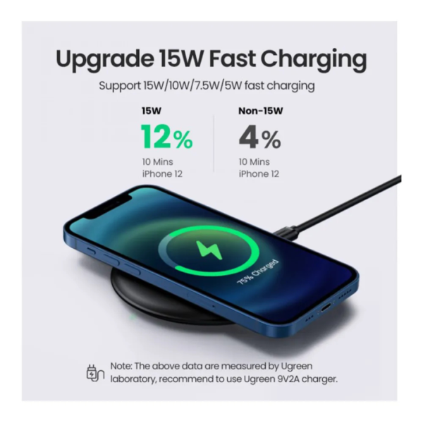 UGREEN 15W Fast Wireless Charger Pad - Image 2