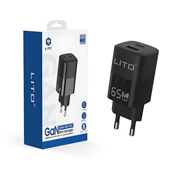 LITO 65W GaN 2-in-1 USB-C Fast Charger