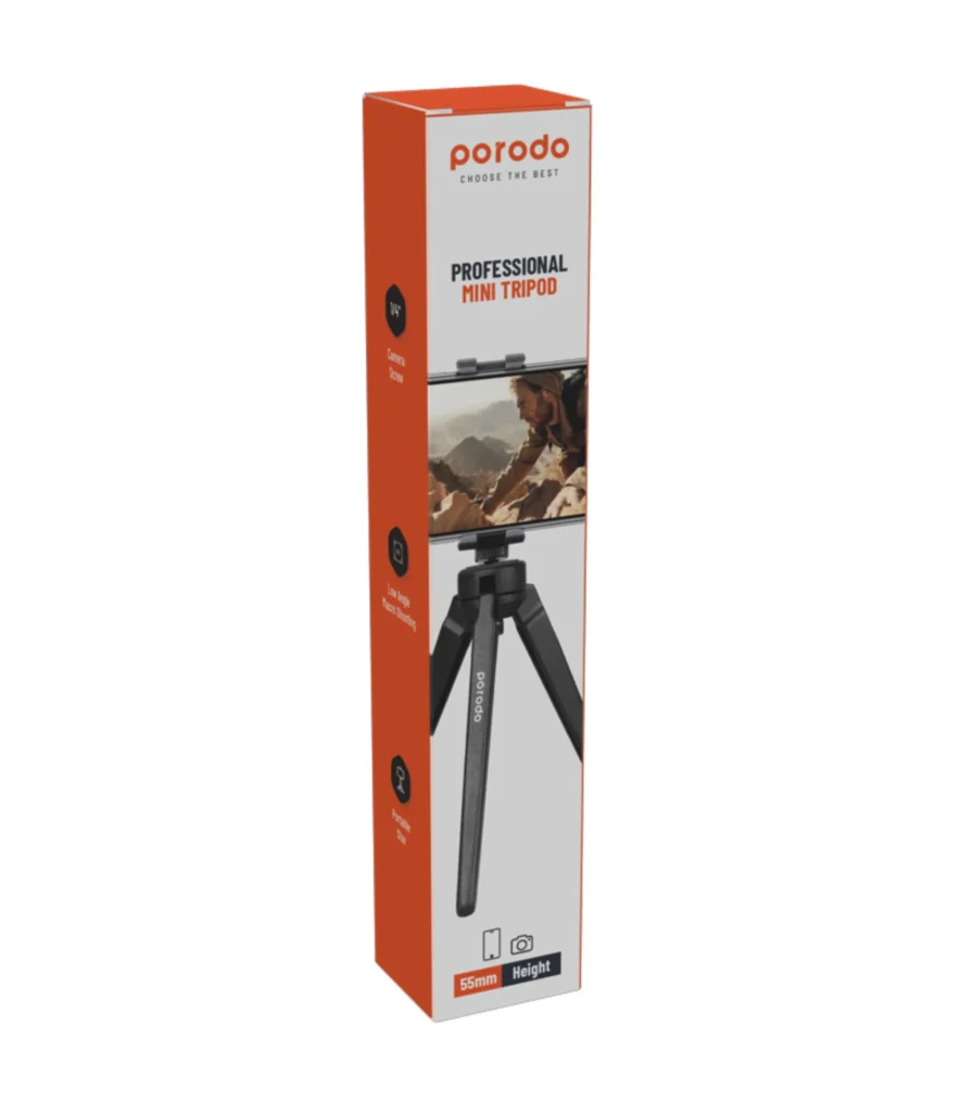 Porodo professional mini table tripod 55mm