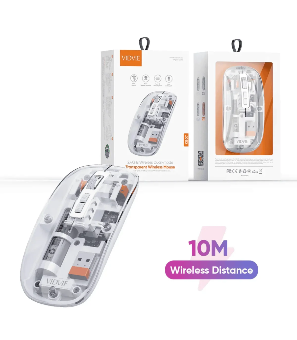 VidVie Transparent Wireless Mouse