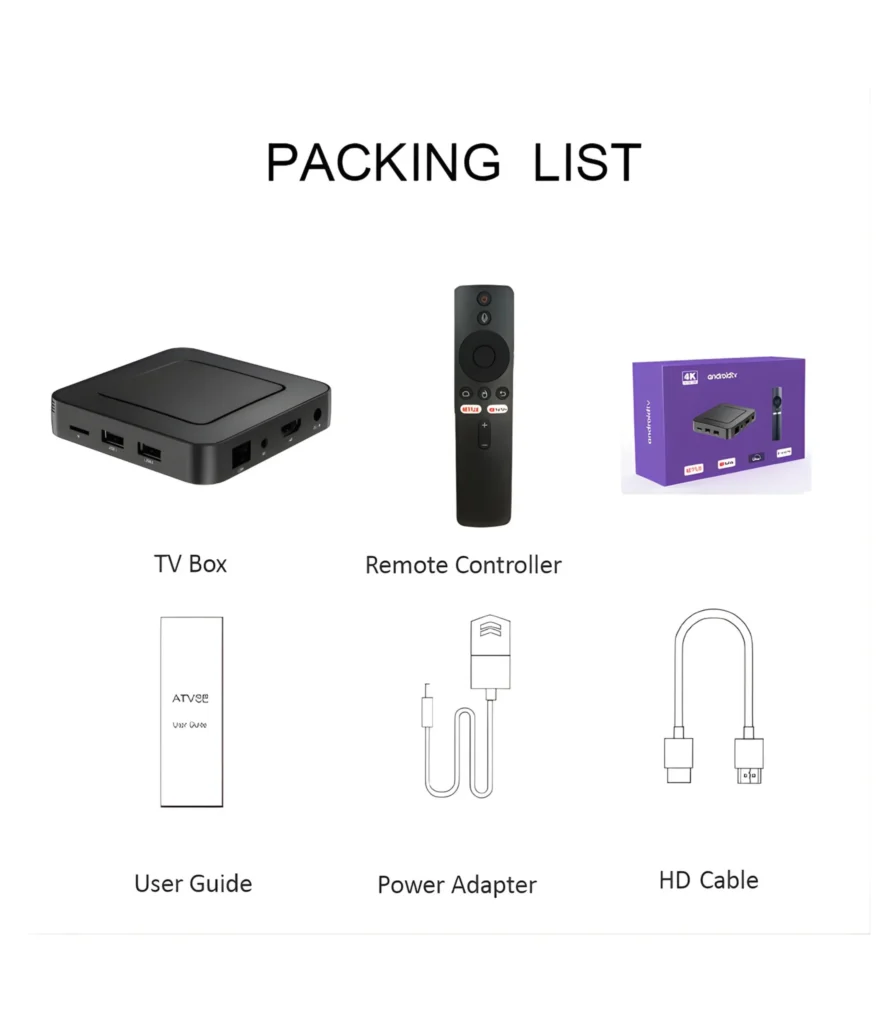 Z6 Android TV Box with voice remote control